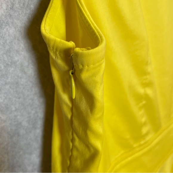 Betsey Johnson Pin Up Retro Fit n Flare Cap Sleeve Surplice Yellow Dress - Picture 8 of 8